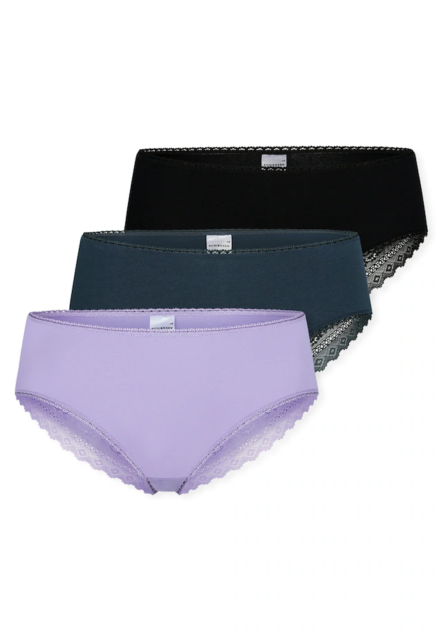 Schiesser Brasilslip »Modern Multipacks« Spitzenbänder, Single-Jersey, Baumwollmischung