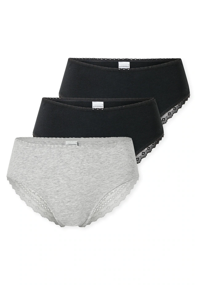 Schiesser Brasilslip »Modern Multipacks« Spitzenbänder, Single-Jersey, Baumwollmischung