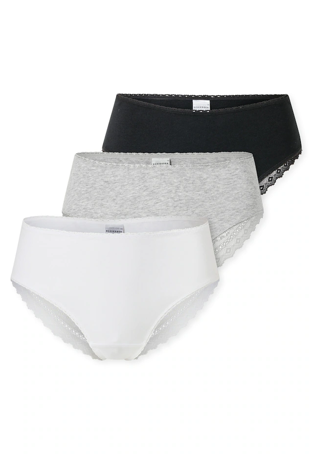 Schiesser Brasilslip »Modern Multipacks« Spitzenbänder, Single-Jersey, Baumwollmischung