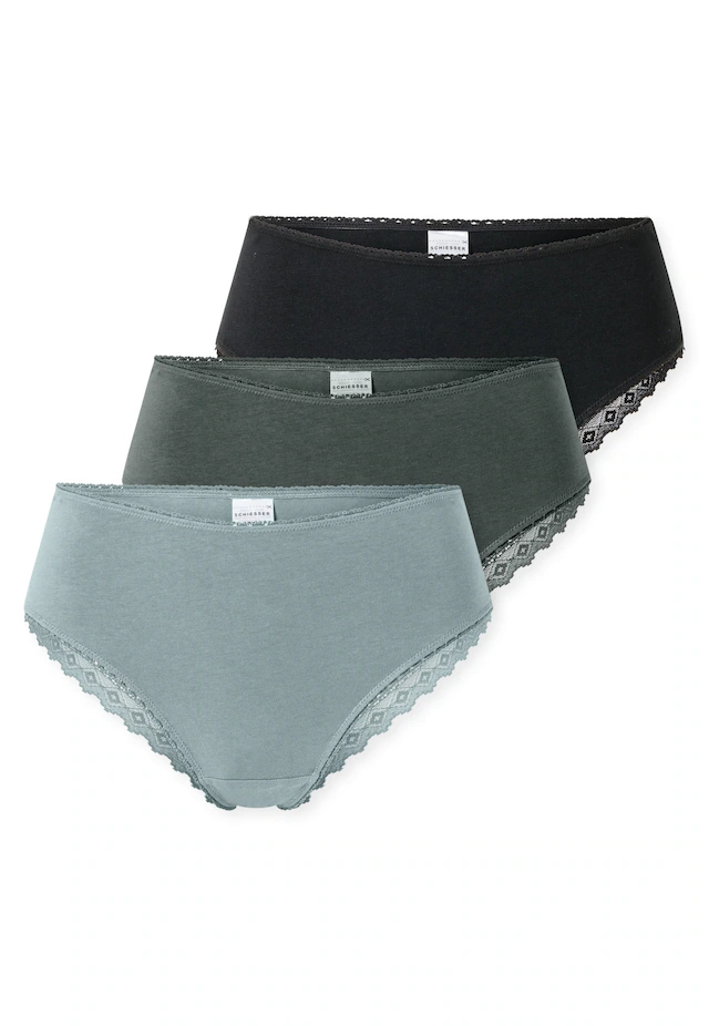 Schiesser Brasilslip »Modern Multipacks« Spitzenbänder, Single-Jersey, Baumwollmischung