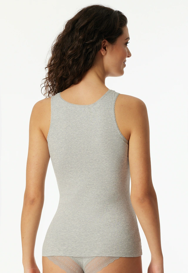 Schiesser Unterhemd »Modern Multipacks« mit schmalem Spitzenband, Single Jersey, bequem