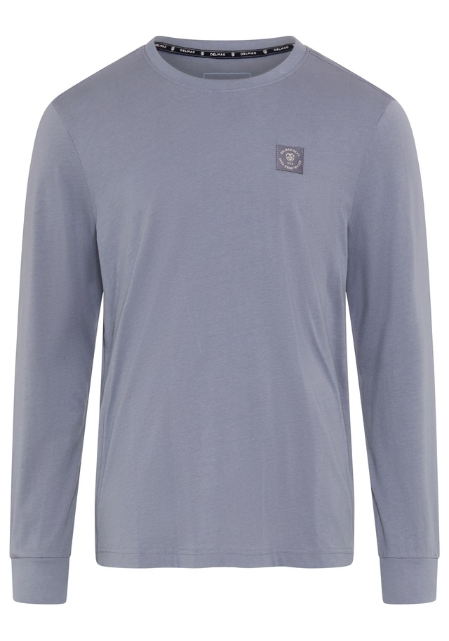 DELMAO Rundhalsshirt mit Markenlabel