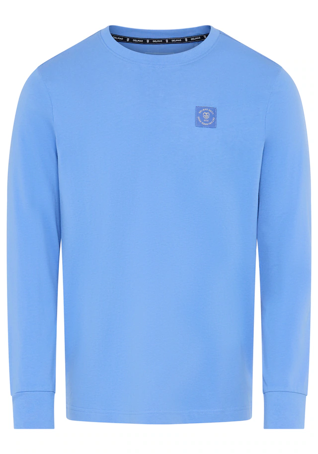 DELMAO Rundhalsshirt mit Markenlabel