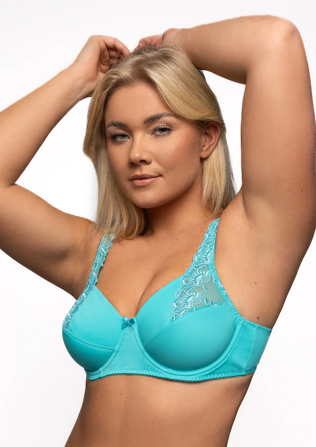 Elbrina Bügel-BH verstellbare Träger, ohne Schale, mit Bügel, mit Spitze, mit Schleife