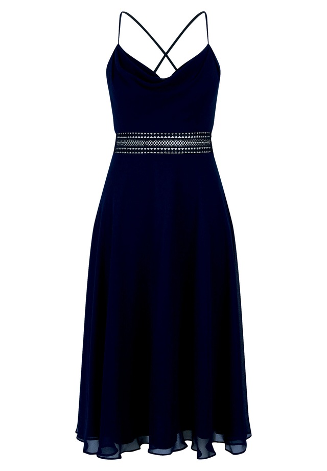 Vera Mont Cocktailkleid »Damen mit Wasserfallausschnitt« Ohne Tasche Stickerei
