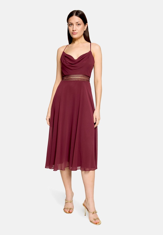 Vera Mont Cocktailkleid »Damen mit Wasserfallausschnitt« Ohne Tasche Stickerei