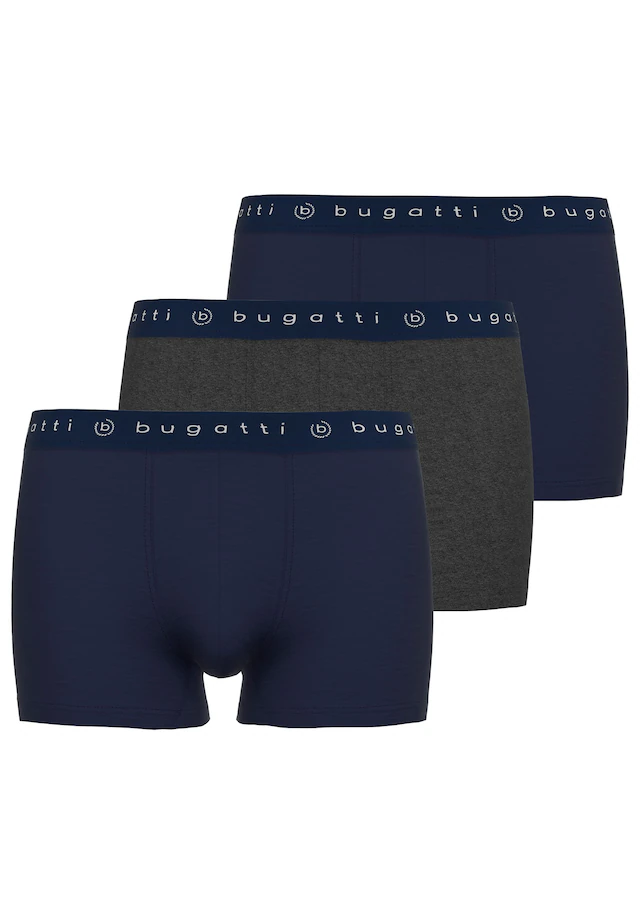 bugatti Slip »Mailand« breiter Bund, mit Logo, atmungsaktiv, Baumwollmix, eng