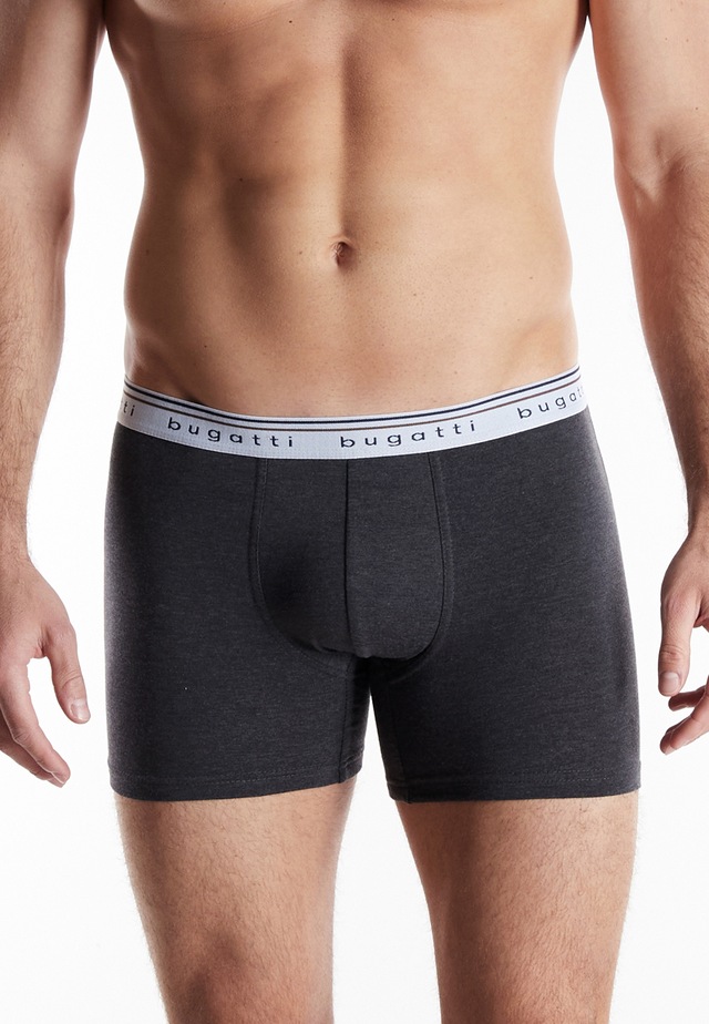 bugatti Boxershorts »Pisa« breiter Bund, mit Logo, atmungsaktiv, Baumwollmix, eng, basic