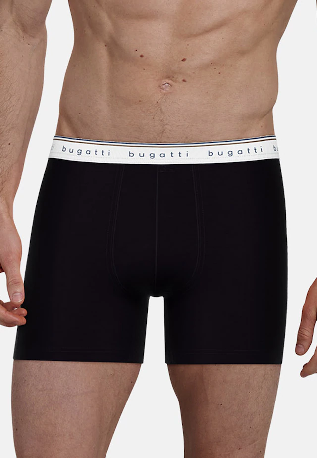 bugatti Boxershorts »Pisa« breiter Bund, mit Logo, atmungsaktiv, Baumwollmix, eng, basic