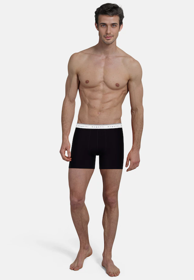 bugatti Boxershorts »Pisa« breiter Bund, mit Logo, atmungsaktiv, Baumwollmix, eng, basic