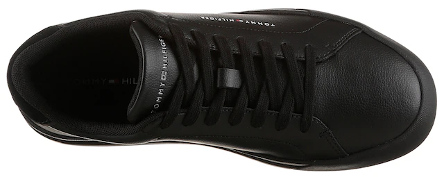 Tommy Hilfiger Sneaker »TH COURT LTH DETAIL ESS« , Freizeitschuh, Halbschuh, Schnürschuh mit seitlichem Logoschriftzug