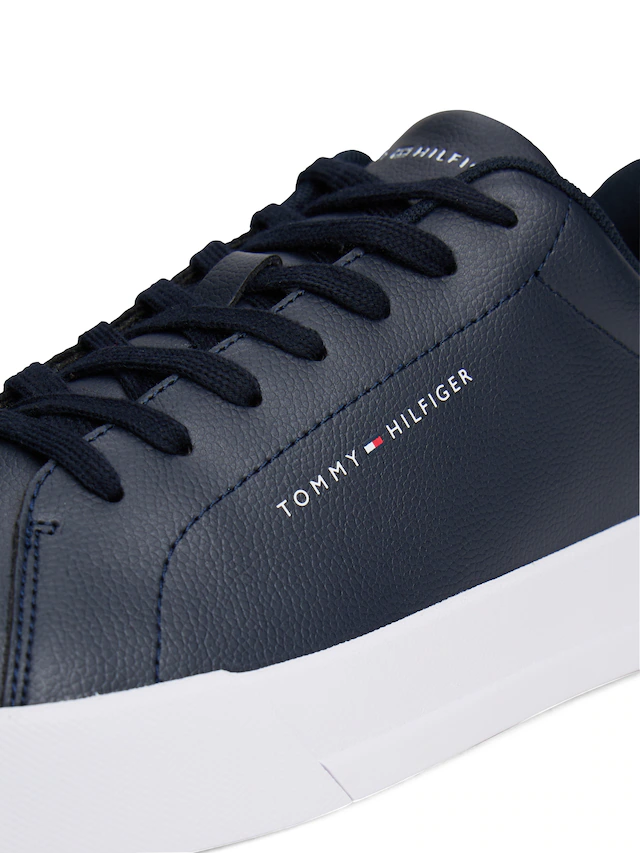 Tommy Hilfiger Sneaker »TH COURT LTH DETAIL ESS« , Freizeitschuh, Halbschuh, Schnürschuh mit seitlichem Logoschriftzug