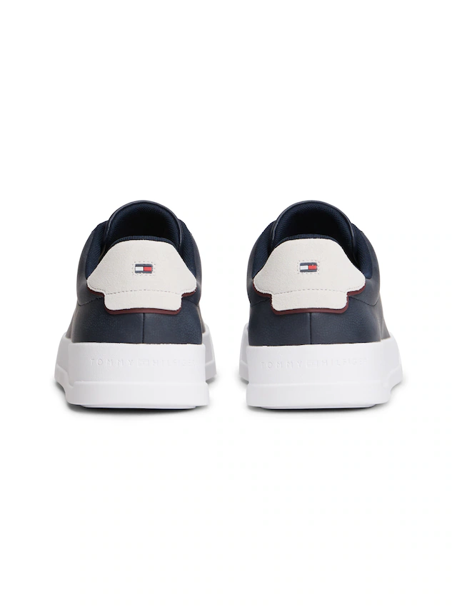 Tommy Hilfiger Sneaker »TH COURT LTH DETAIL ESS« , Freizeitschuh, Halbschuh, Schnürschuh mit seitlichem Logoschriftzug