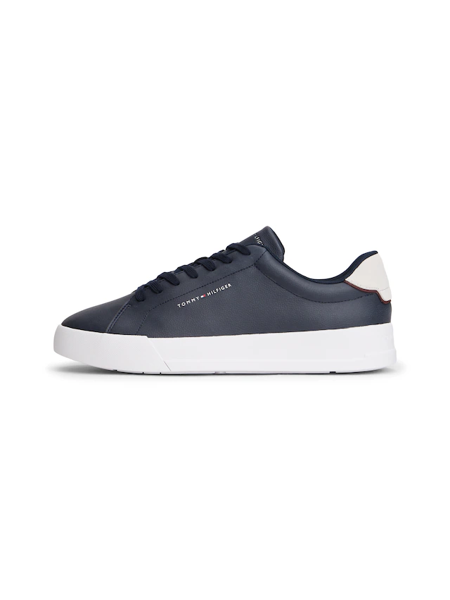 Tommy Hilfiger Sneaker »TH COURT LTH DETAIL ESS« , Freizeitschuh, Halbschuh, Schnürschuh mit seitlichem Logoschriftzug