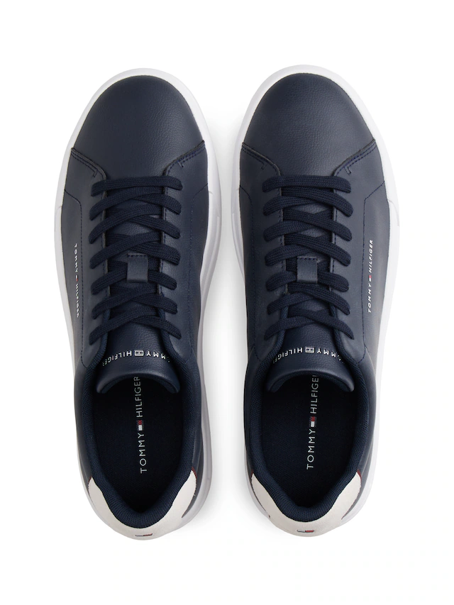 Tommy Hilfiger Sneaker »TH COURT LTH DETAIL ESS« , Freizeitschuh, Halbschuh, Schnürschuh mit seitlichem Logoschriftzug