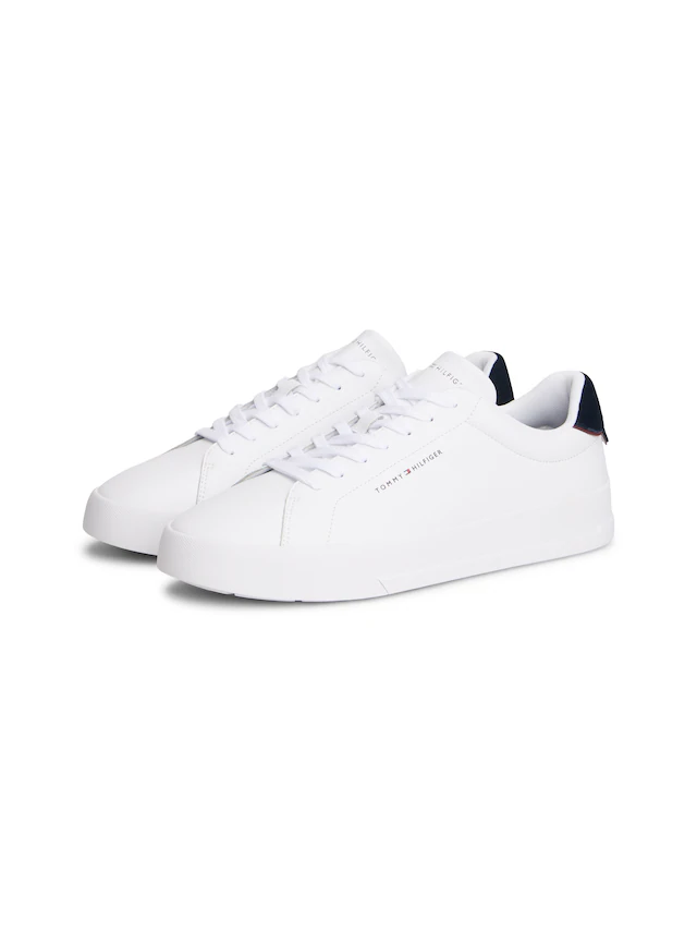 Tommy Hilfiger Sneaker »TH COURT LTH DETAIL ESS« , Freizeitschuh, Halbschuh, Schnürschuh mit seitlichem Logoschriftzug