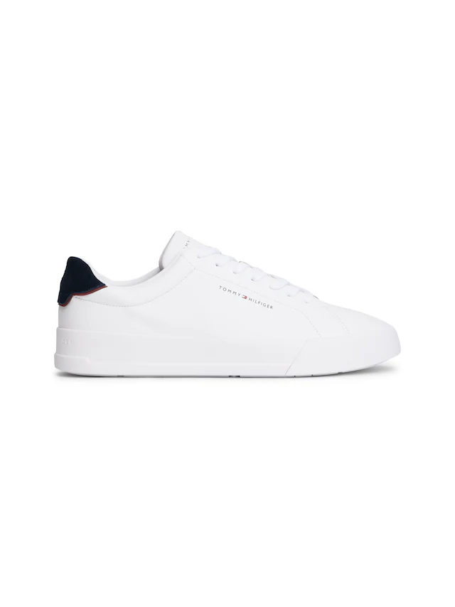 Tommy Hilfiger Sneaker »TH COURT LTH DETAIL ESS« , Freizeitschuh, Halbschuh, Schnürschuh mit seitlichem Logoschriftzug