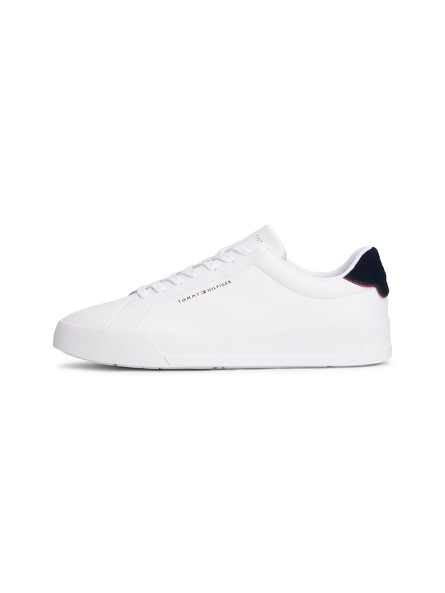 Tommy Hilfiger Sneaker »TH COURT LTH DETAIL ESS« , Freizeitschuh, Halbschuh, Schnürschuh mit seitlichem Logoschriftzug
