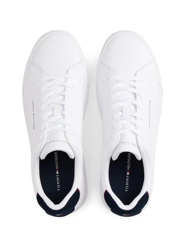 Tommy Hilfiger Sneaker »TH COURT LTH DETAIL ESS« , Freizeitschuh, Halbschuh, Schnürschuh mit seitlichem Logoschriftzug