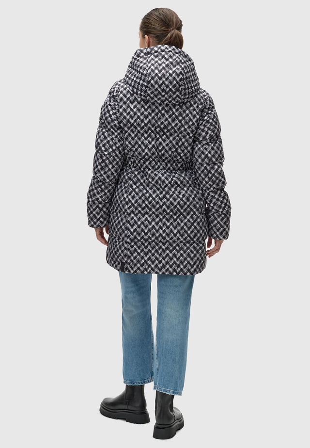 Ragwear Steppmantel »Niara Print« wasserdichter Mantel mit angesagtem Hahnentritt Muster