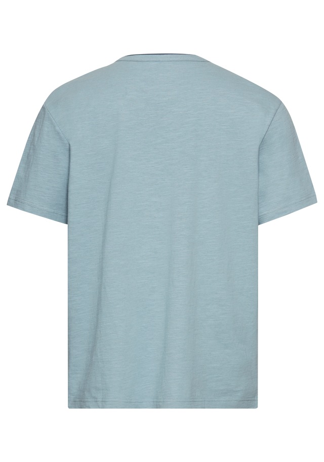 Man's World Henleyshirt mit Stehkragen-Optik und funktionaler Knopfleiste