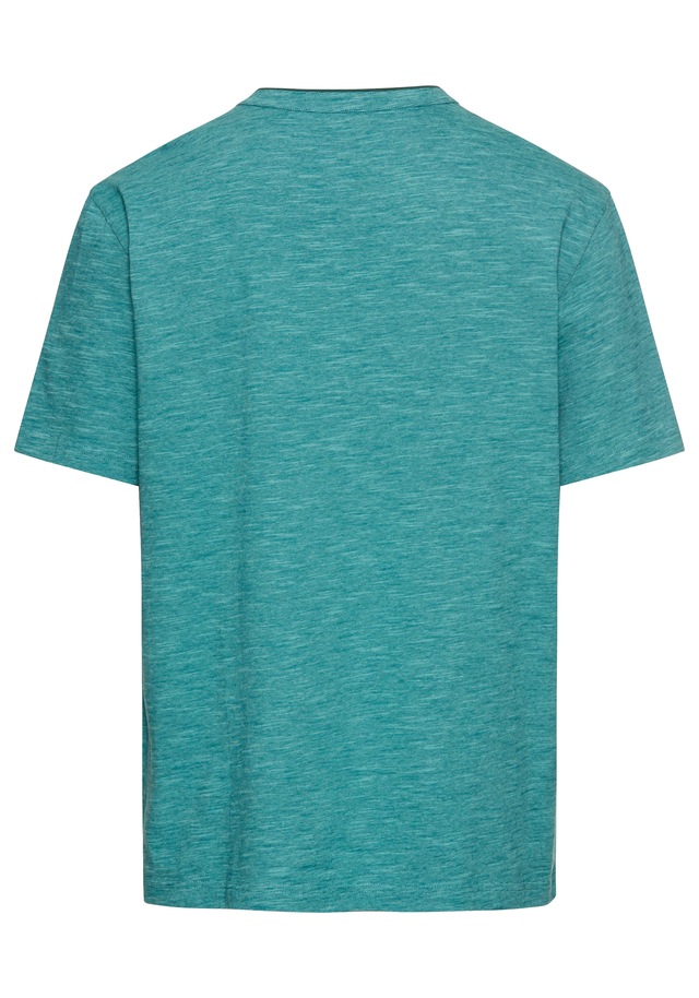 Man's World Henleyshirt mit Stehkragen-Optik und funktionaler Knopfleiste