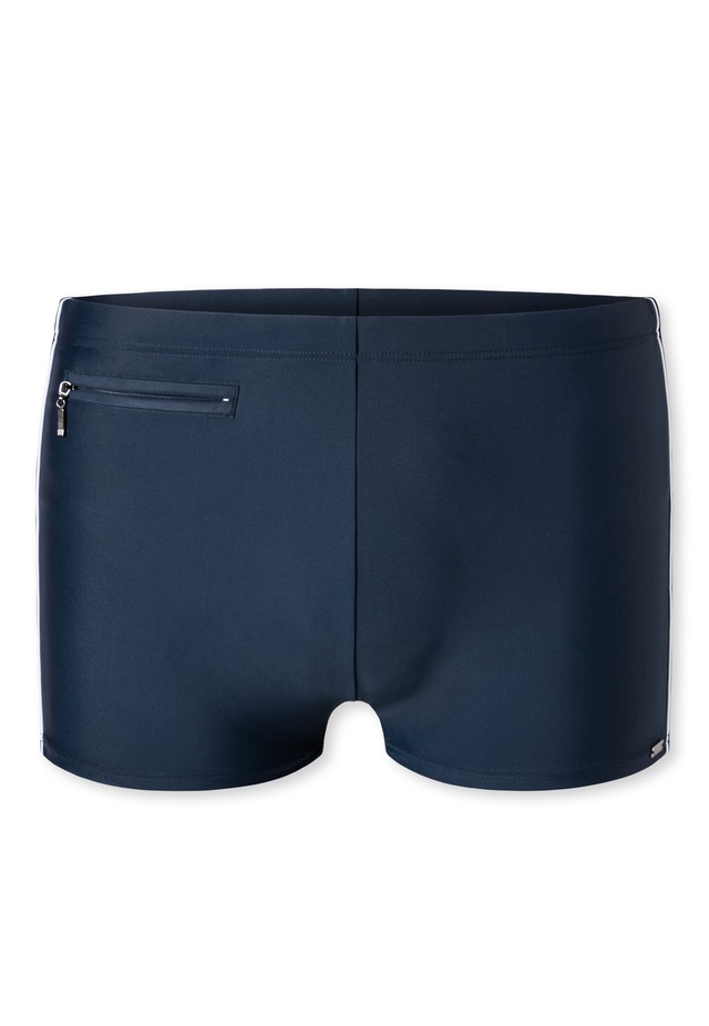 Schiesser Badehose »Nautical Casual« mit seitlichen Streifen, flache Reißverschlusstasche