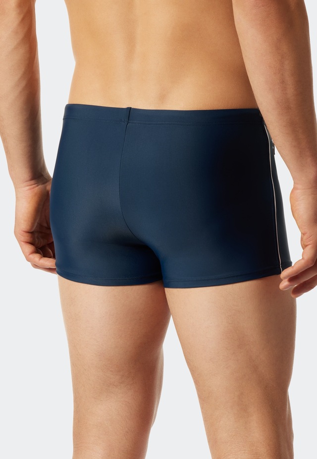 Schiesser Badehose »Nautical Casual« mit seitlichen Streifen, flache Reißverschlusstasche