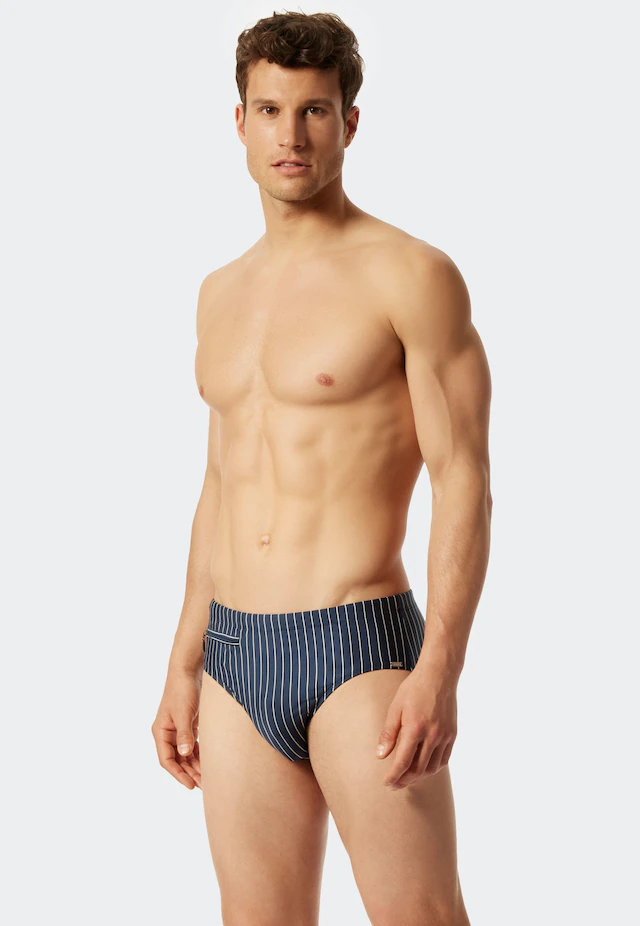 Schiesser Badeslip »Nautical Casual« mit weißen Streifen