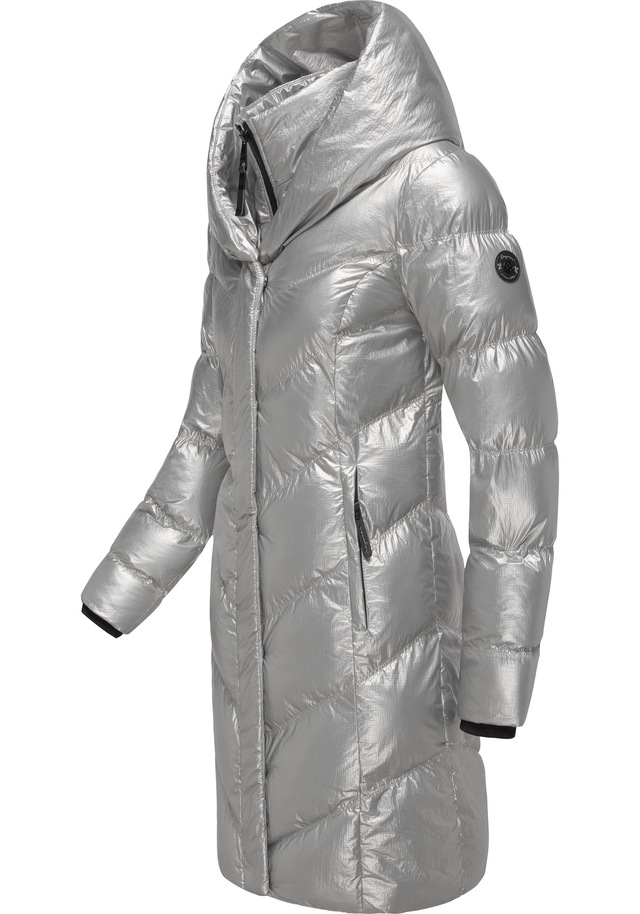 Ragwear Kurzmantel »Natalka Bling« Damen Wintermantel in schimmernder Optik