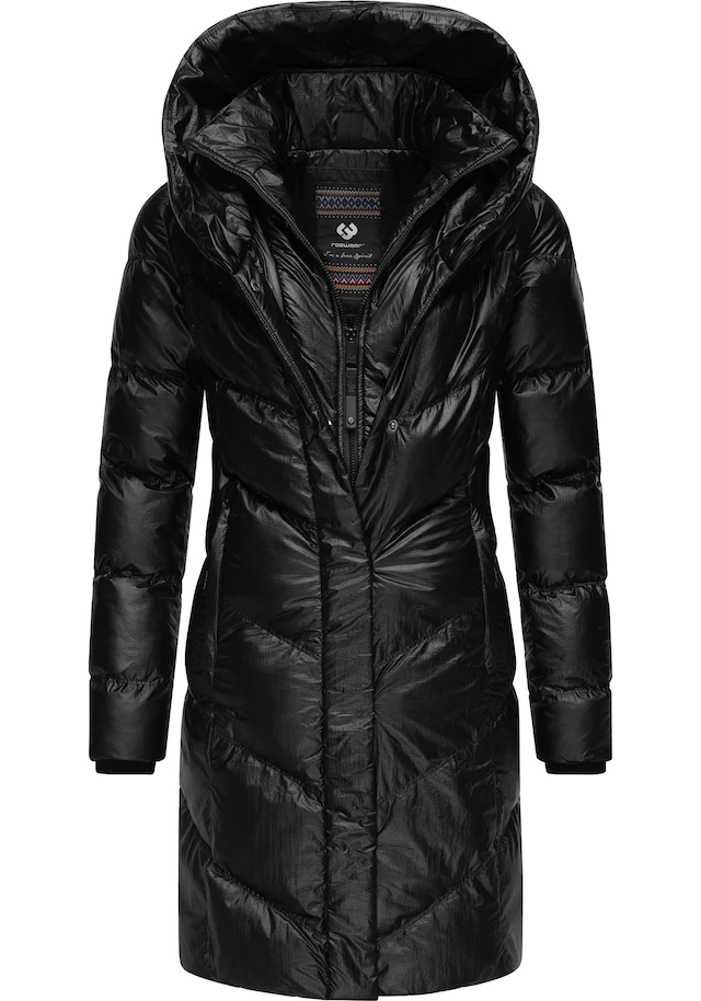 Ragwear Kurzmantel »Natalka Bling« Damen Wintermantel in schimmernder Optik