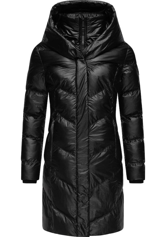 Ragwear Kurzmantel »Natalka Bling« Damen Wintermantel in schimmernder Optik