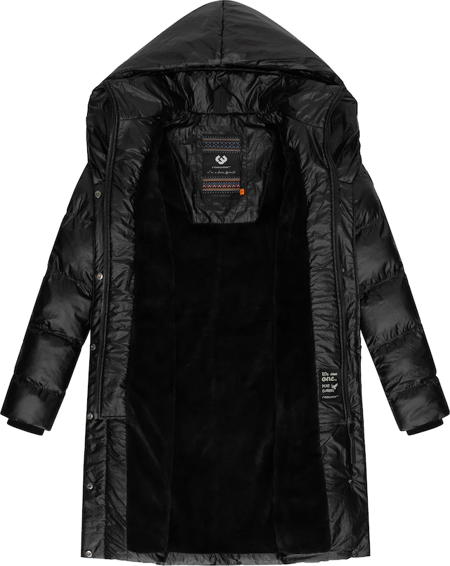 Ragwear Kurzmantel »Natalka Bling« Damen Wintermantel in schimmernder Optik