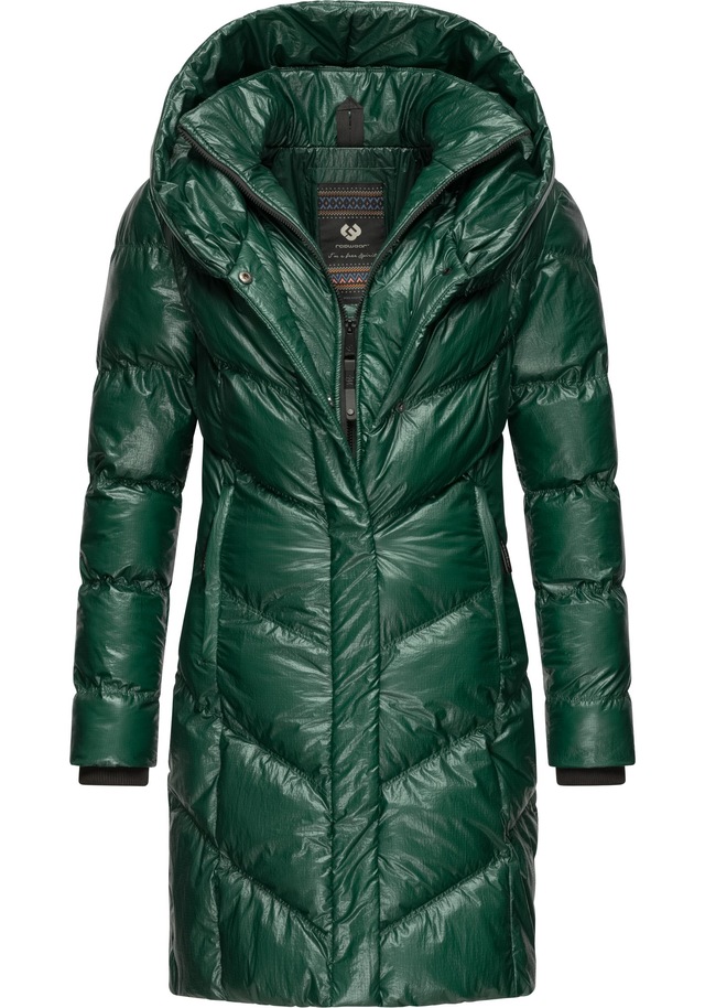 Ragwear Kurzmantel »Natalka Bling« Damen Wintermantel in schimmernder Optik