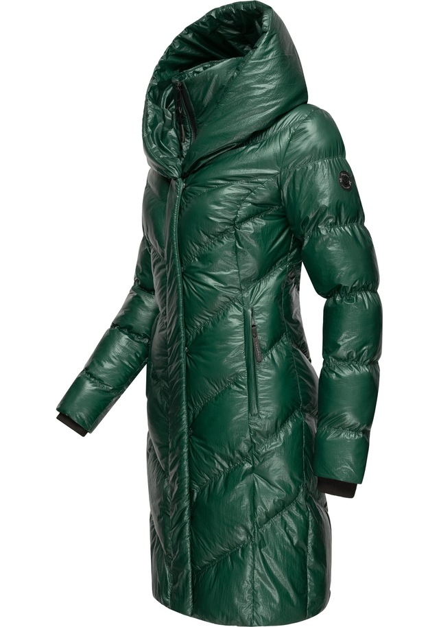 Ragwear Kurzmantel »Natalka Bling« Damen Wintermantel in schimmernder Optik