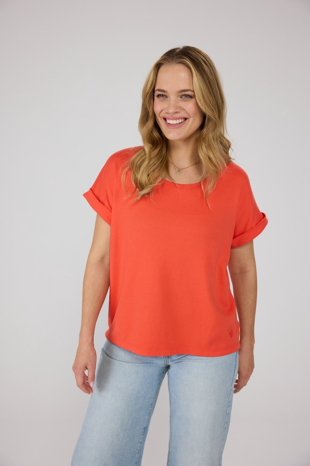 Lieblingsstück Rundhalsshirt »CamilaEp« aus reiner Baumwolle