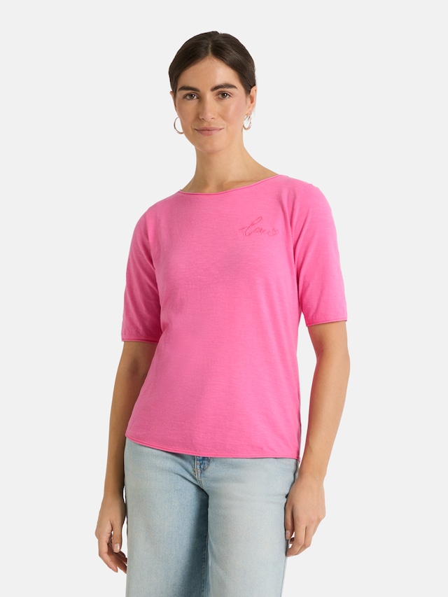 Lieblingsstück Rundhalsshirt »CandiceEP« mit Statement-Stickerei und im Batik-Look