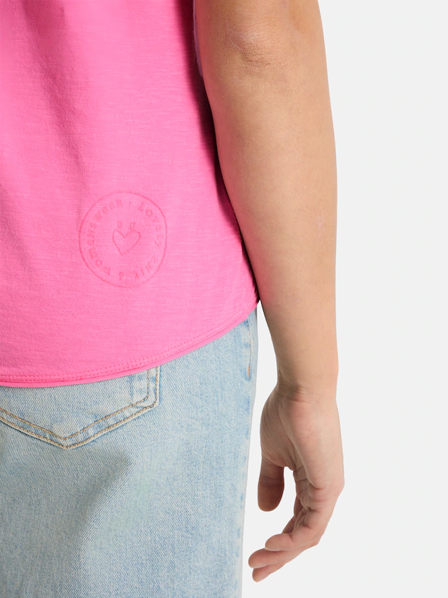 Lieblingsstück Rundhalsshirt »CandiceEP« mit Statement-Stickerei und im Batik-Look