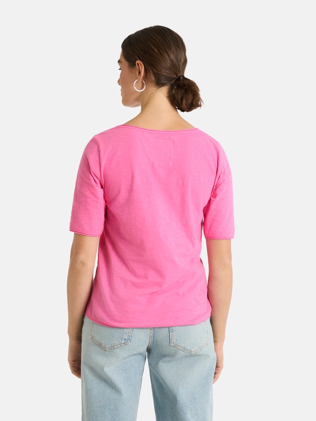 Lieblingsstück Rundhalsshirt »CandiceEP« mit Statement-Stickerei und im Batik-Look
