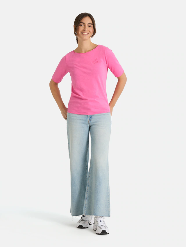 Lieblingsstück Rundhalsshirt »CandiceEP« mit Statement-Stickerei und im Batik-Look