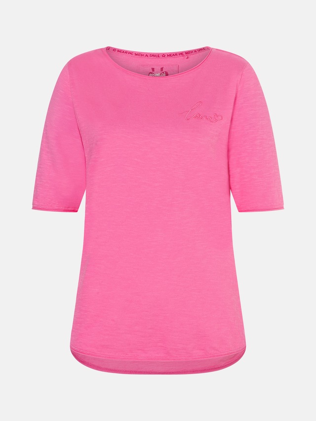 Lieblingsstück Rundhalsshirt »CandiceEP« mit Statement-Stickerei und im Batik-Look