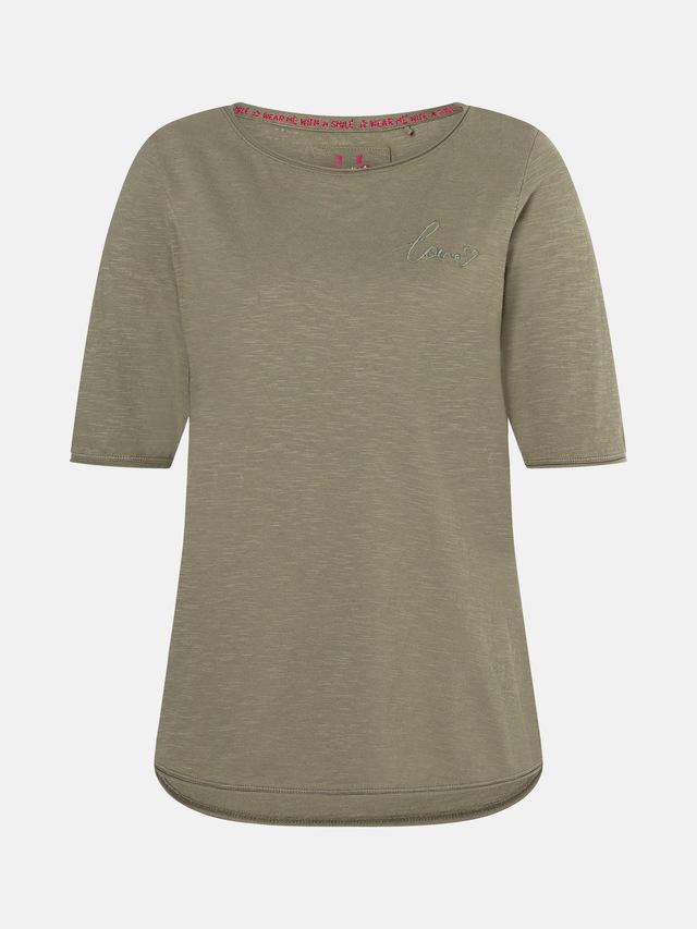 Lieblingsstück Rundhalsshirt »CandiceEP« mit Statement-Stickerei und im Batik-Look