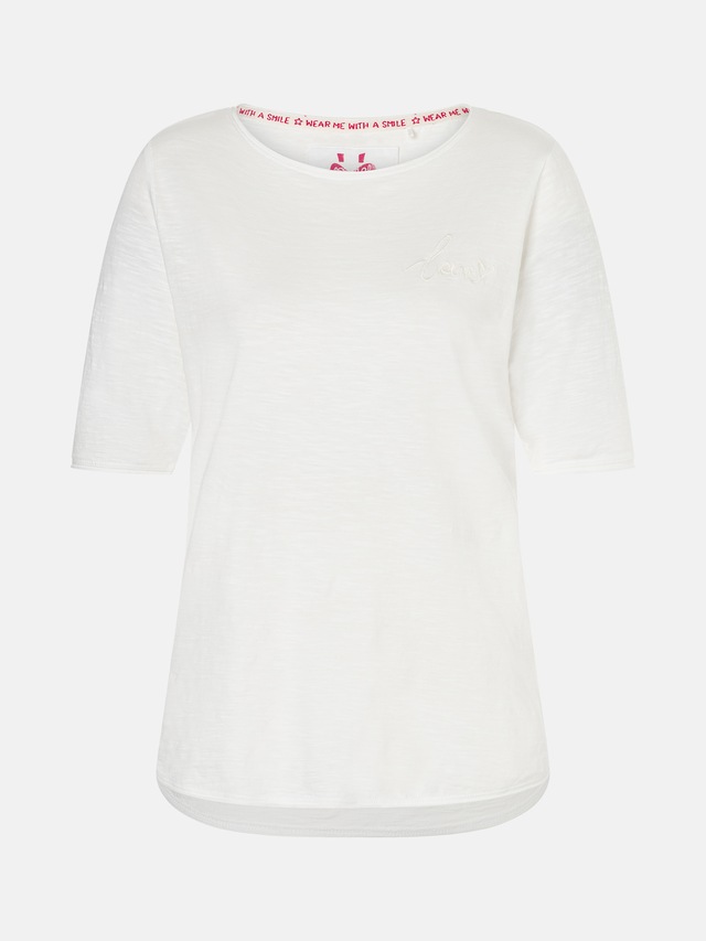 Lieblingsstück Rundhalsshirt »CandiceEP« mit Statement-Stickerei und im Batik-Look