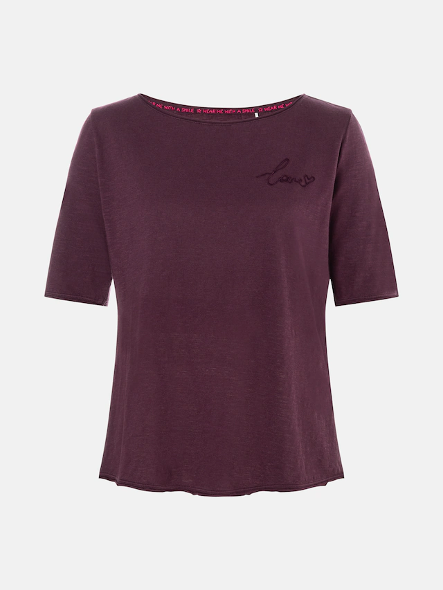 Lieblingsstück Rundhalsshirt »CandiceEP« mit Statement-Stickerei und im Batik-Look