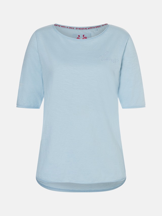 Lieblingsstück Rundhalsshirt »CandiceEP« mit Statement-Stickerei und im Batik-Look