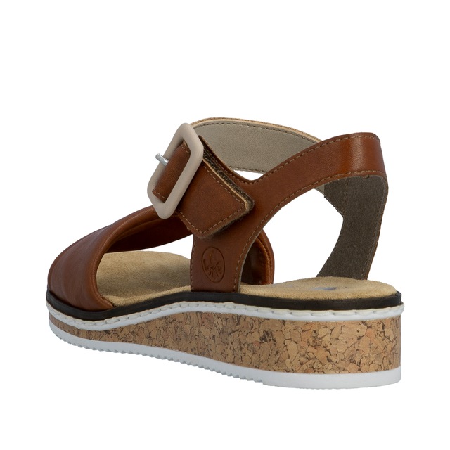Rieker Sandalette Keilsandale, Sommerschuh, Urlaubsschuh mit Klettriemchen