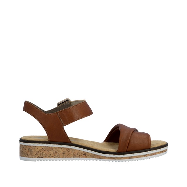 Rieker Sandalette Keilsandale, Sommerschuh, Urlaubsschuh mit Klettriemchen
