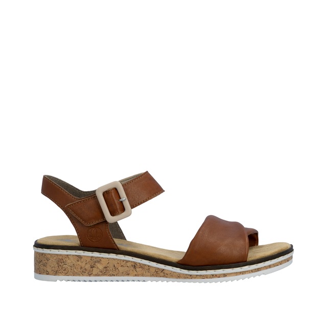 Rieker Sandalette Keilsandale, Sommerschuh, Urlaubsschuh mit Klettriemchen