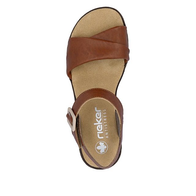 Rieker Sandalette Keilsandale, Sommerschuh, Urlaubsschuh mit Klettriemchen