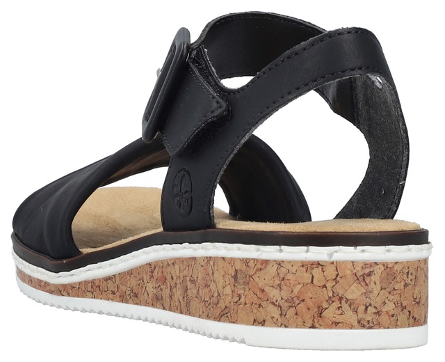 Rieker Sandalette Keilsandale, Sommerschuh, Urlaubsschuh mit Klettriemchen
